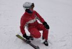 Stefan beim Skiunterricht
